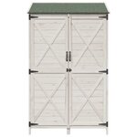vidaXL Abri de jardin Blanc 106 x 56 x 176 5 cm Bois de Sapin Massif