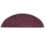 Vidaxl tapis de marches d'escalier 15 pièces violet foncé 56x17x3 cm