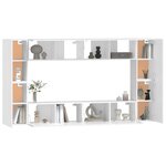 vidaXL Ensemble de meubles TV 8 Pièces Blanc Bois d'ingénierie