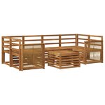vidaXL Ensemble de canapés d'extérieur 7 Pièces Naturel