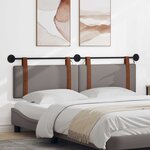 vidaXL Tête de lit suspendue Avec lumière LED Taupe PU antique