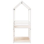 vidaXL Lit superposé sans matelas blanc 80x200 cm bois de pin massif