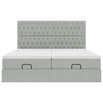 VidaXL Cadre de lit ottoman et matelas gris clair 160x200cm velours