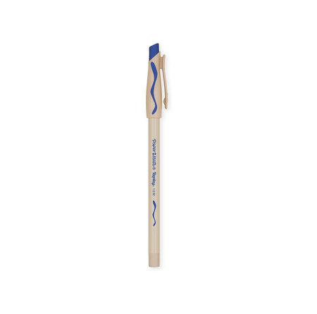 Paper mate replay - 1 stylo bille gommable - bleu - pointe moyenne 1.0mm