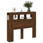 vidaXL Tête de lit à LED chêne marron 120x18 5x103 5cm bois ingénierie