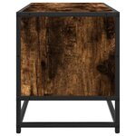 vidaXL Meuble TV chêne fumé 100x34 5x40 cm bois d'ingénierie et métal