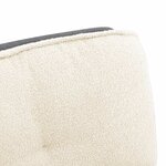 vidaXL Chaise pivotante de bureau crème bouclé comme de la laine tissu