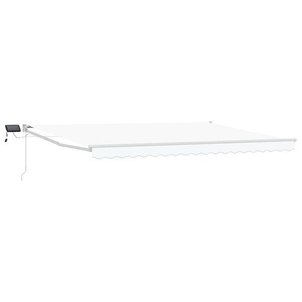 vidaXL Store rétractable manuel avec LEDs Blanc 5 x 3 m