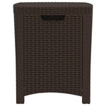 vidaXL Salon de jardin 3 Pièces avec coussins Rotin PP Marron