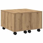 vidaXL Table basse chêne artisanal 60x60x38 cm bois d'ingénierie