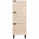 vidaXL Haut Armoire avec porte Finition Lavage Blanc 40 x 33 x 110 cm