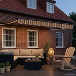 vidaXL Store rétractable manuel avec LEDs 3 5 x 2 5 m