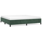 vidaXL Cadre de lit sans matelas vert foncé 200x200 cm velours