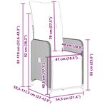 vidaXL Ensemble de bistro de jardin 9 Pièces coussins marron poly rotin