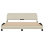 vidaXL Cadre de lit Dover crème 160x200 cm tissu