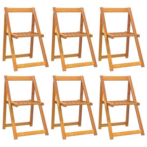 vidaXL Chaises pliables de jardin lot de 6 Bois d'acacia massif