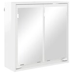 vidaXL Ensemble de mobilier de salle de bain 4 Pièces Blanc brillant