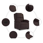 vidaXL Fauteuil inclinable électrique marron foncé tissu