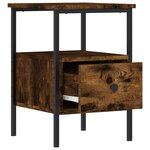 vidaXL Tables de chevet 2 Pièces chêne fumé 34x36x50 cm bois ingénierie