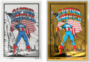 Monnaie CAPTAIN AMERICA Marvel 250 Anniversaire Feuille Argent ou Or Blind Box Niue 2026