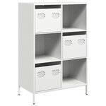 vidaXL Buffet haut blanc 68x39x103 5 cm acier