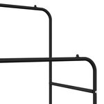 vidaXL Porte-vêtements avec étagère avec roue avec stockage Noir