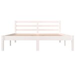 vidaXL Cadre de lit Bois massif de pin 140x190 cm Blanc