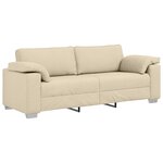 vidaXL Canapé 2 Pièces Crème 219 x 80 x 82 cm tissu