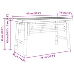 Banc de jardin vidaXL 80x38x45 cm en bambou