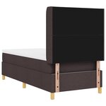 vidaXL Lit à ressorts avec matelas Marron 100 x 200 cm tissu
