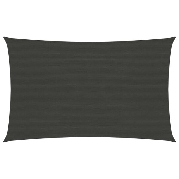 vidaXL Voile d'ombrage 160 g/m² Anthracite 2 5x4 5 m PEHD