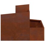 vidaXL Cache-pot de jardin Marron 60 x 60 x 50 cm Acier patiné