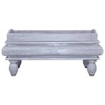 vidaXL Table basse Gris 90 x 50 x 40 cm Bois d'acajou massif