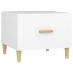 vidaXL Tables basses 2 Pièces blanc 50x50x40 cm bois d'ingénierie