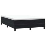 vidaXL Sommier à lattes de lit avec matelas noir 140x210 cm velours