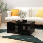 vidaXL Table basse noir 75x50x33 5 cm bois de pin massif