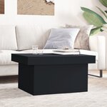 vidaXL Table basse noir 100x55x40 cm bois d'ingénierie