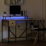 vidaXL Bureau Chêne sonoma 120 x 79 x 86.5 cm Bois d'ingénierie
