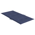 vidaXL Coussins de chaise à dossier bas lot de 6 bleu marine tissu