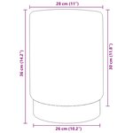 vidaXL Tabouret Bleu et doré Velours 28 x 36 cm