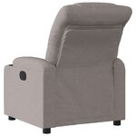 vidaXL Fauteuil inclinable électrique Taupe Tissu