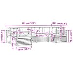 vidaXL Ensemble de canapés d'extérieur 6 pc Blanc et crème Polyester