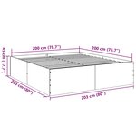 vidaXL Cadre de lit sonoma gris 200x200 cm bois d'ingénierie
