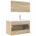 vidaXL Ensemble de meubles de salle de bain 3 Pièces chêne sonoma