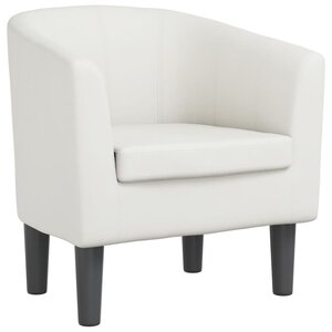 vidaXL Fauteuil blanc similicuir