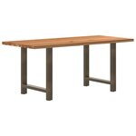 vidaXL Table à manger marron clair bois de chêne massif rectangulaire