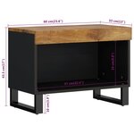 vidaXL Meuble TV 60x33x43 5 cm bois massif de manguier