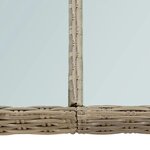 vidaXL Table à manger Marron 200x100x74 cm Verre et résine tressée