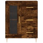 vidaXL Buffet haut Chêne fumé 69 5x34x180 cm Bois d'ingénierie