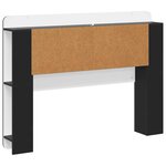 vidaXL Cabinet de Tête de Lit avec stockage Noir Bois d’ingénierie